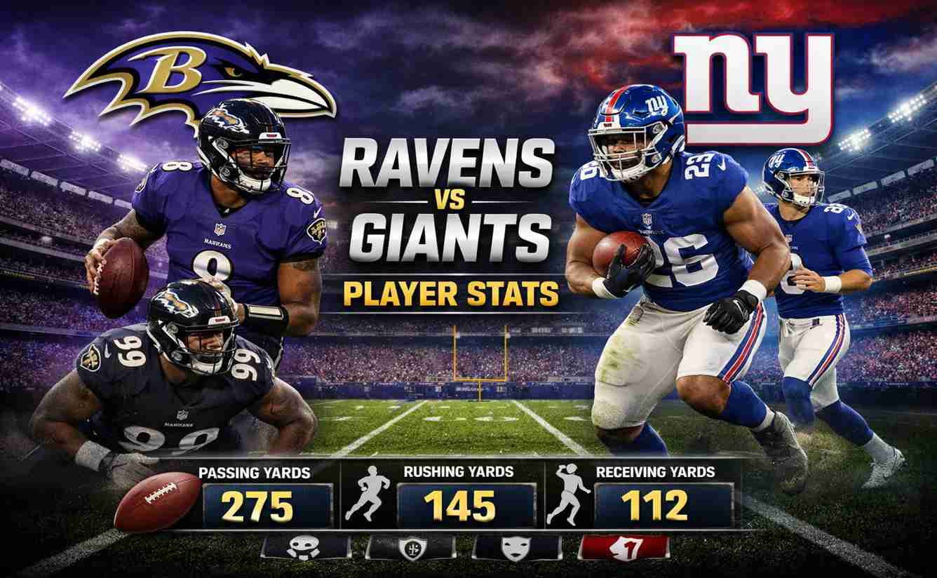 baltimore ravens vs new york giants match player stats
