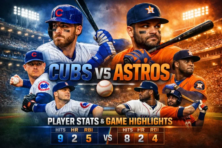 chicago cubs vs houston astros match player stats