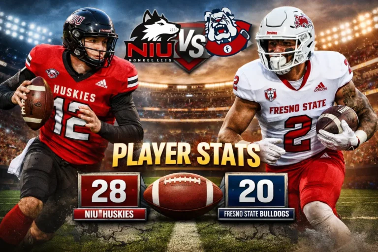 niu football vs fresno state bulldogs football match player stats