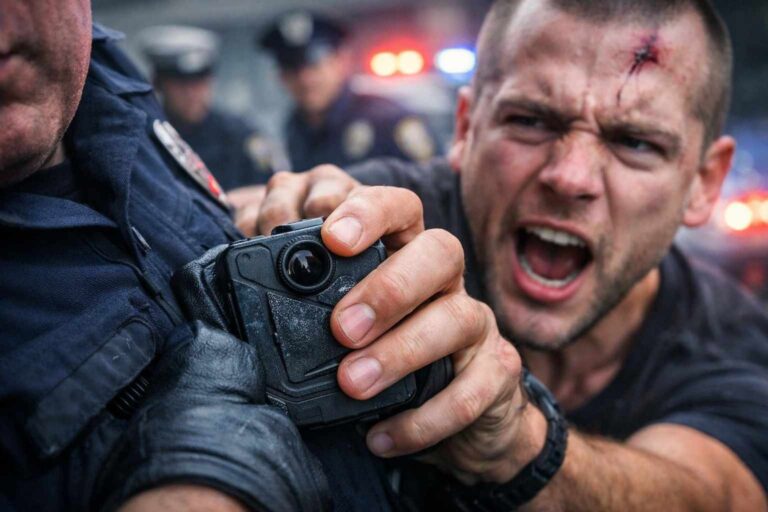 he tried destroying this officer's bodycam